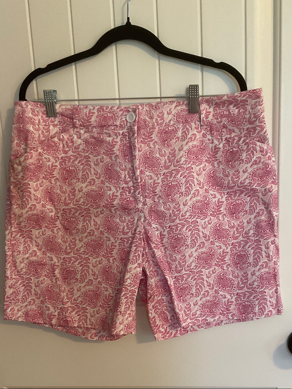 Talbots Pink Paisley Print Bermuda Shorts